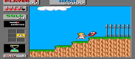 Wonder Boy in Monster Land (Japan New Ver., MC-8123, 317-0043)